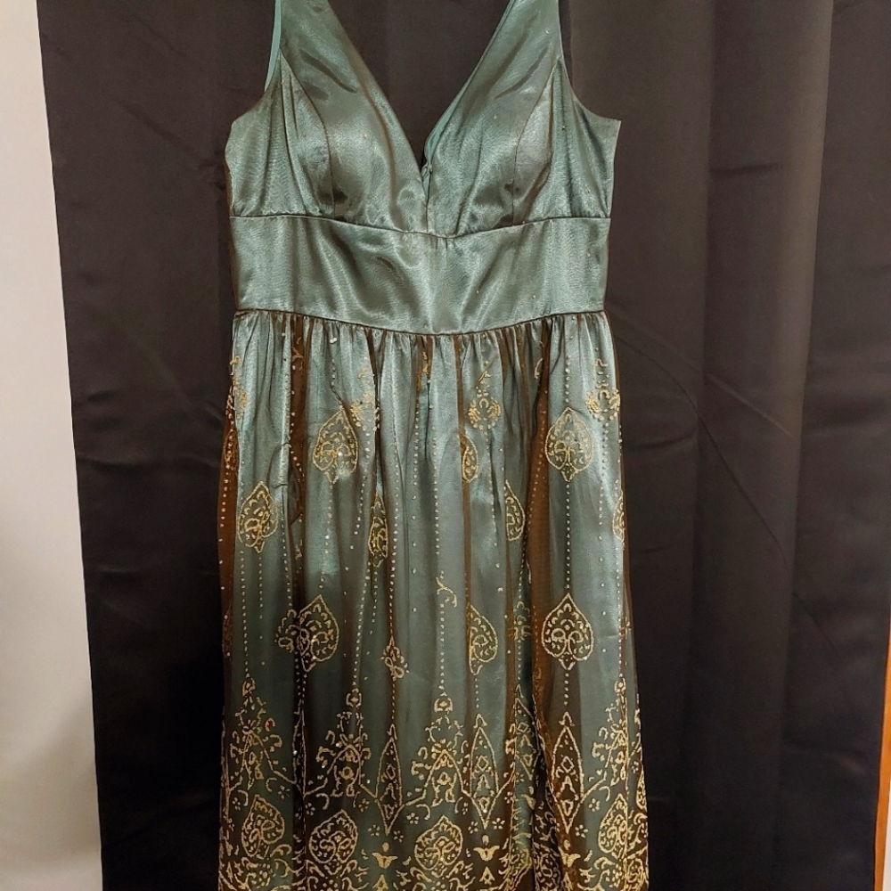 Green and gold Dress